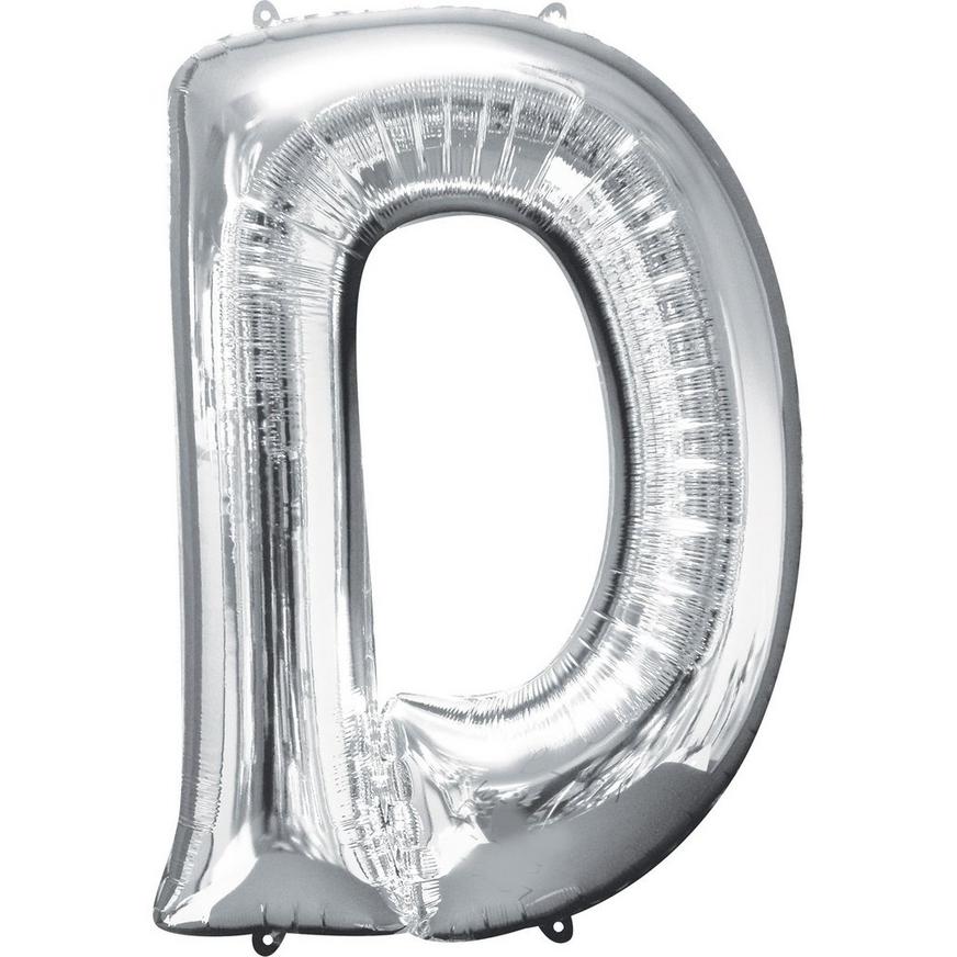 Giant Silver Ampersand Balloon 30in x 38in